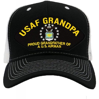 Baseball Caps Air Force Grandpa - Proud Grandfather of a US Airman Hat/Ballcap (Black) Adjustable One Size Fits Most - CP18KA...