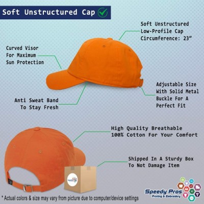 Baseball Caps Soft Baseball Cap Scuba Diving Instructor B Embroidery Dad Hats for Men & Women - Orange - CL18ZEARXT2 $17.67
