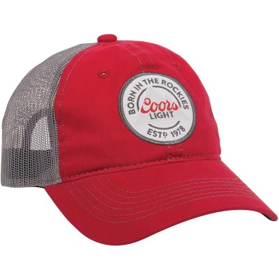 Baseball Caps Unisex-Adult Coors Light Casual Cap Collection - Red/Dark Gray - CO189IAI902 $8.59