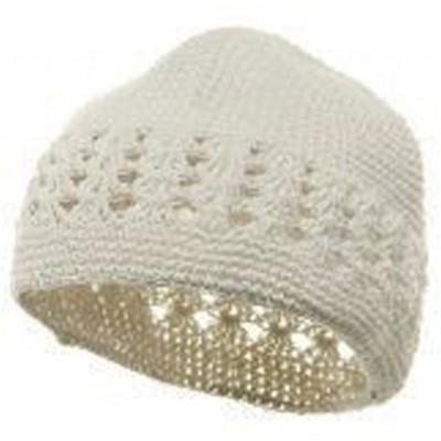 Skullies & Beanies THICK HAIR NETS CROCHET BEANIE SKULL CAP HAT- White - C1112X0R465 $21.01