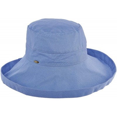 Sun Hats Women's Medium Brim Cotton Hat - Periwinkle - CX11K0NG779 $29.30