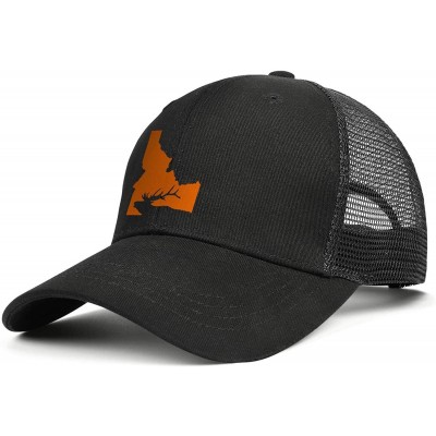 Baseball Caps Baseball Cap Idaho State Elk Hunting Snapbacks Truker Hats Unisex Adjustable Fashion Cap - Black-4 - CI194EQD3A...