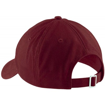 Baseball Caps Good Vibes Only Embroidered 100% Cotton Adjustable Cap - Maroon - CX12NENLTUY $16.25