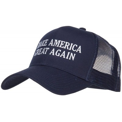 Baseball Caps Make America Great Again Embroidered Mesh Cap - Navy - CQ12ENS0W13 $21.01