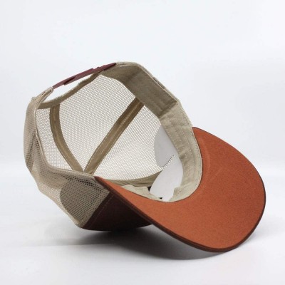 Baseball Caps Heavy Washed Wax Coated Cotton Adjustable Low Profile Men Women Baseball Cap - Maroon/Khaki - C3192DKC04R $12.62