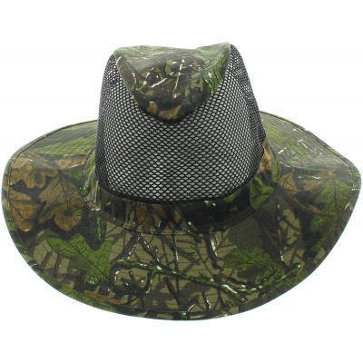 Sun Hats Wide Brim Unisex Camo Safari Outback Summer Hat w/ Neck Flap (Hunting Green FBN L) - C7184MQ3YNI $11.14