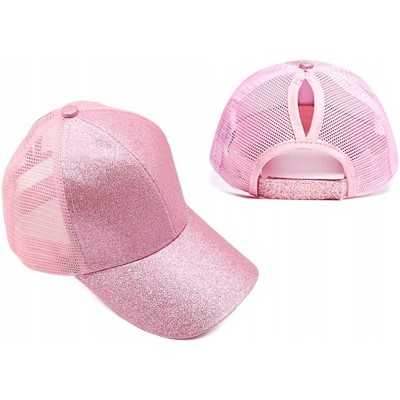 Baseball Caps Kids Ponytail Hat-Girls Baseball Cap with High Bun Messy Ponytail Hole Sun Visor Caps Fit Age 2-8 - 2pack Pink ...