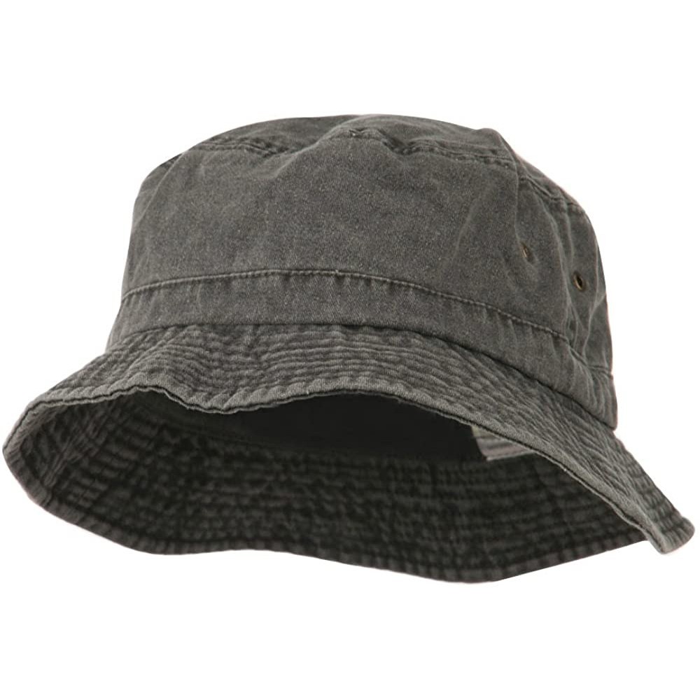 Sun Hats Big Size Washed Hat - Black - C511IH3MTRB $28.17