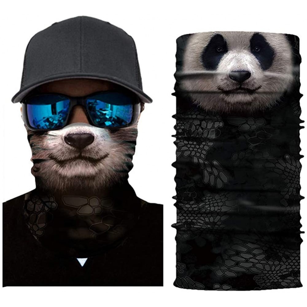 Balaclavas Cool Skull USA Flag Printed Seamless Face Mask Neck Gaiter Bandana Balaclava Headwear - 3d Panda - C0197W6OG2Z $8.88