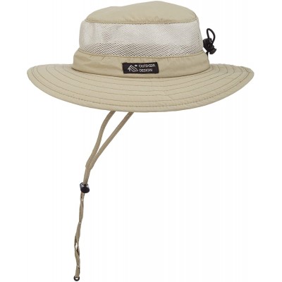 Sun Hats Men's Boonie Mesh Sides Hat - Khaki - CJ113OTN4VD $22.18