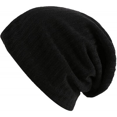 Skullies & Beanies Women's Solid Color Wool Knit Hats Earmuffs Parent-Child Caps - Black5 - CX18UOR9D76 $11.26