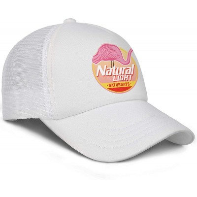 Baseball Caps Men Unisex Adjustable Natural-Light-Naturdays-Strawberry-Baseball Caps Cotton Flat Hats - White-19 - CB18WINS9E...