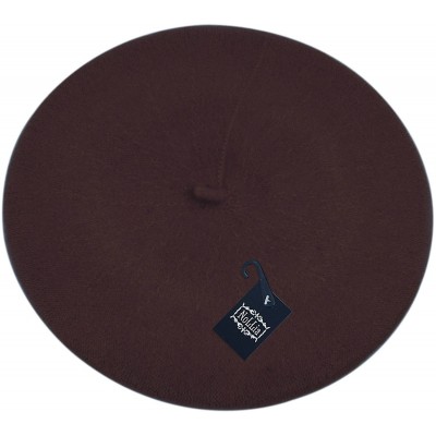 Berets Nollia Women's Solid Color Beret Hat - Brown - CX12J2VZWX9 $7.64