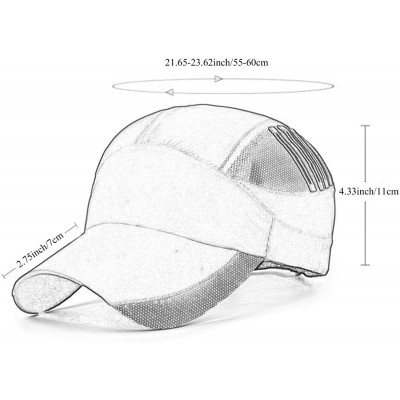 Baseball Caps Unisex Summer Running Cap Quick Dry Mesh Outdoor Sun Hat Stripes Lightweight Breathable Soft Sports Cap - CL18D...