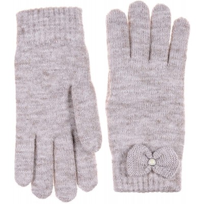 Headbands Womens Winter Cable Plush Warm Fleece Lined Knit Gloves & Headband 2 Pieces Set-Various Styles - CS185SZ0AMK $43.97