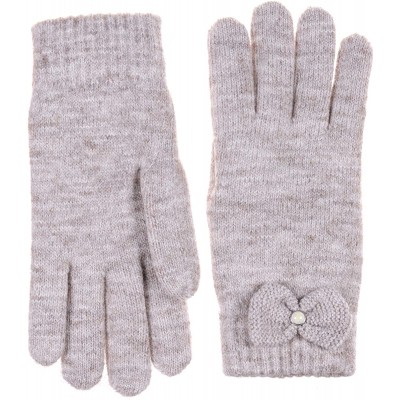 Headbands Womens Winter Cable Plush Warm Fleece Lined Knit Gloves & Headband 2 Pieces Set-Various Styles - CS185SZ0AMK $28.14