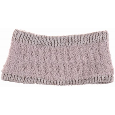 Headbands Womens Winter Cable Plush Warm Fleece Lined Knit Gloves & Headband 2 Pieces Set-Various Styles - CS185SZ0AMK $43.97