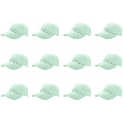 Baseball Caps Baseball Caps 100% Cotton Plain Blank Adjustable Size Wholesale LOT 12 Pack - Auqa - CZ1827DTGXS $30.72