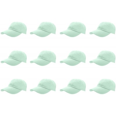 Baseball Caps Baseball Caps 100% Cotton Plain Blank Adjustable Size Wholesale LOT 12 Pack - Auqa - CZ1827DTGXS $30.72