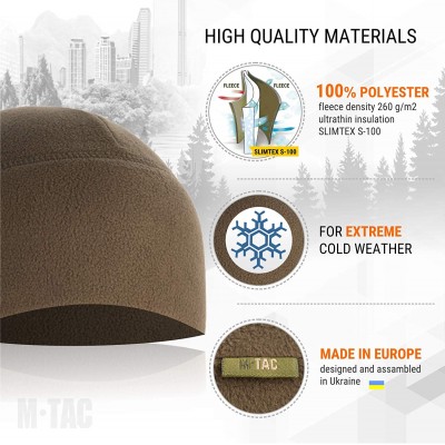 Skullies & Beanies Watch Cap Fleece 260 Slimtex Mens Winter Hat Military Tactical Skull Cap Beanie - Dark Olive - C5187Q2QQSS...