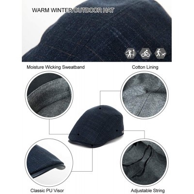Newsboy Caps Wool Newsboy Cap Earflap Trapper Hat Winter Warm Lined Fashion Unisex 56-60CM - 00789_gray Brown - C118Z8WS9SO $...