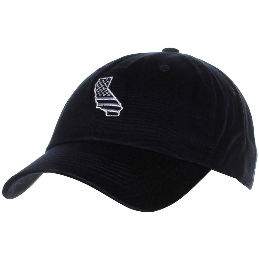 Baseball Caps Embroidery Classic Cotton Baseball Dad Hat Cap Various Design - California Navy - C917X64HR00 $13.55