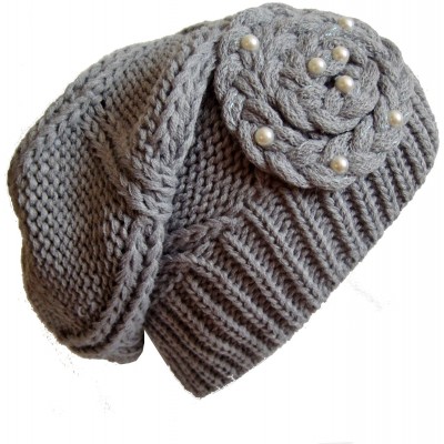 Skullies & Beanies Winter Hat for Women Slouchy Beanie Hat Stylish Beautiful Hat M-113 - Gray - CT11B2NORJL $32.34
