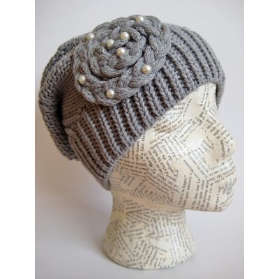 Skullies & Beanies Winter Hat for Women Slouchy Beanie Hat Stylish Beautiful Hat M-113 - Gray - CT11B2NORJL $14.47