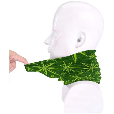 Balaclavas Neck Gaiter Headwear Face Sun Mask Magic Scarf Bandana Balaclava - Cannabis Weed Marijuana Leaves - CL197SDADZ4 $1...