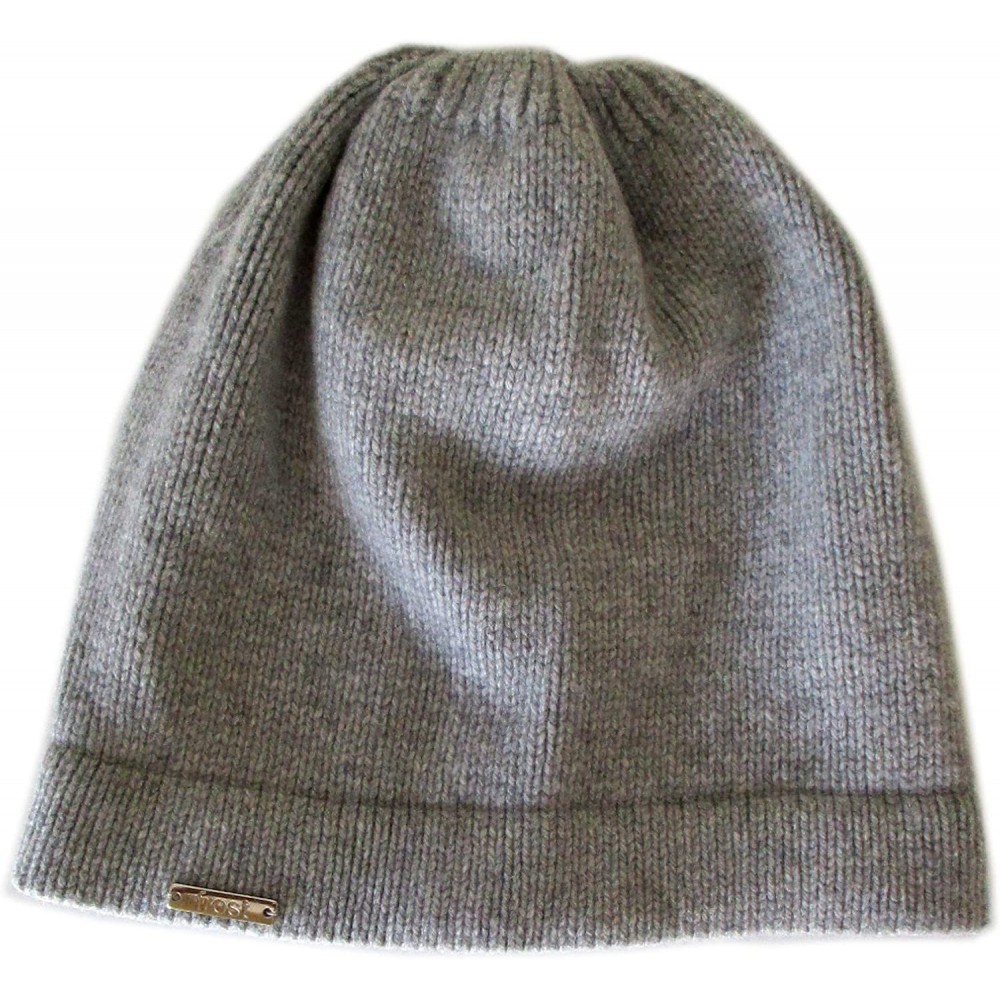 Skullies & Beanies Luxurious Cashmere Beanie Soft Mans Hat CSH-059 - Gray - CW11UIQUG2F $28.32