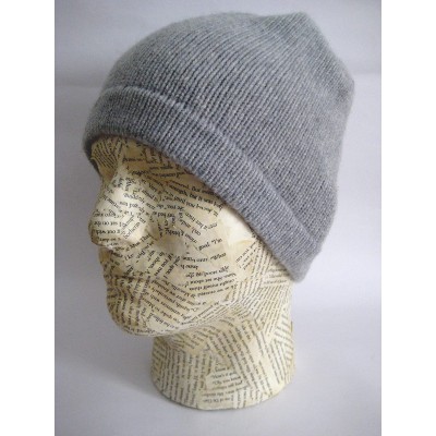 Skullies & Beanies Luxurious Cashmere Beanie Soft Mans Hat CSH-059 - Gray - CW11UIQUG2F $28.32