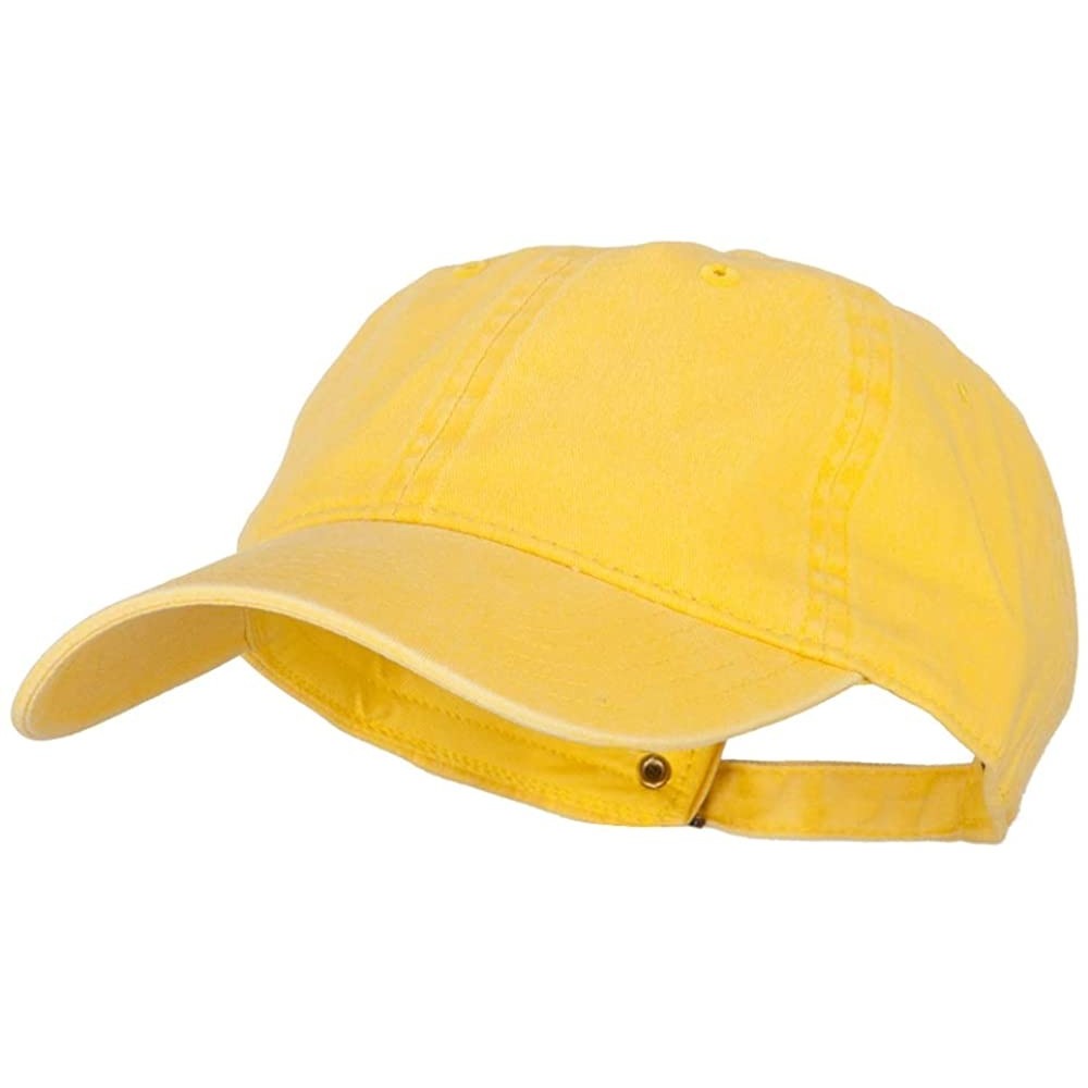 Baseball Caps 6 Panel Low Profile Garment Washed Pigment Dyed Baseball Cap - Bright Yellow - CO18S8YLCQ4 $20.34