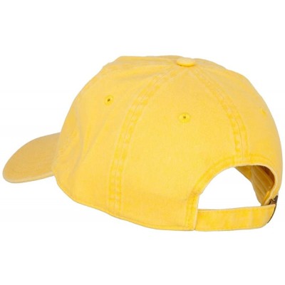 Baseball Caps 6 Panel Low Profile Garment Washed Pigment Dyed Baseball Cap - Bright Yellow - CO18S8YLCQ4 $20.34