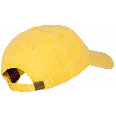 Baseball Caps 6 Panel Low Profile Garment Washed Pigment Dyed Baseball Cap - Bright Yellow - CO18S8YLCQ4 $20.34