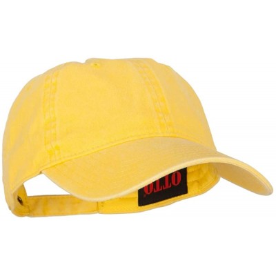 Baseball Caps 6 Panel Low Profile Garment Washed Pigment Dyed Baseball Cap - Bright Yellow - CO18S8YLCQ4 $20.34