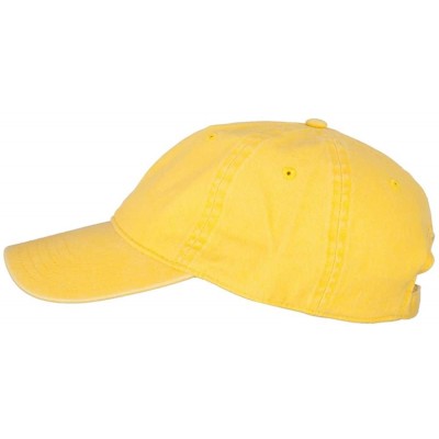 Baseball Caps 6 Panel Low Profile Garment Washed Pigment Dyed Baseball Cap - Bright Yellow - CO18S8YLCQ4 $20.34