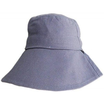 Sun Hats Women's UV Sun Protect Summer Beach Wide Large Big Brim Hat Visor Side Flower - Mz Navy - CF11XGAOD9V $14.31