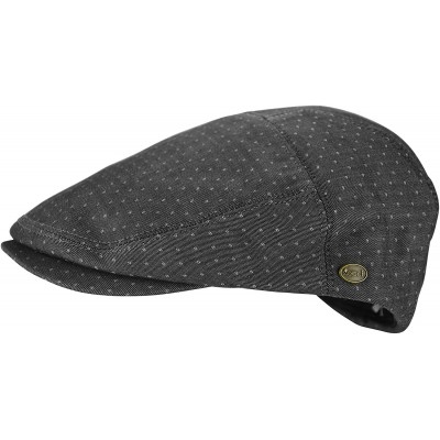 Newsboy Caps Men's Premium Cotton Summer Newsboy Cap SnapBrim Ivy Driving Stylish Hat - Black Dot-2922 - CN18QAZ290L $18.72