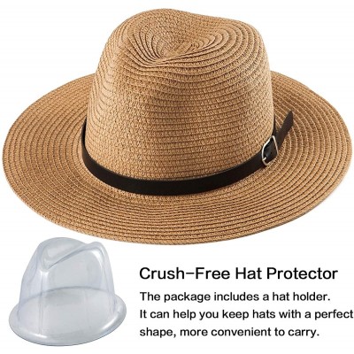 Fedoras Belt Fedora Hats for Women - Men Straw or Felt Hat Wide Brim Hat Women Sun Hat - CG18N0EXMGQ $10.81