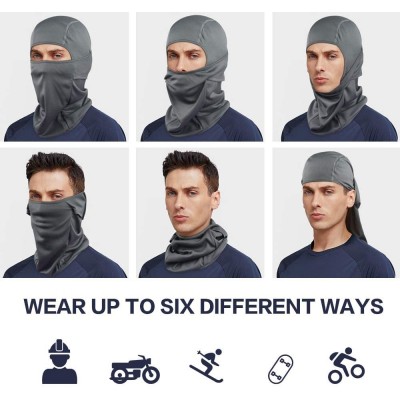 Balaclavas Lycra Fabrics Head Sock Motorcycle Cycling Bike Bandana Hiking Skateboard Balaclava Scarf 3pack Black - Yhx3 - CP1...