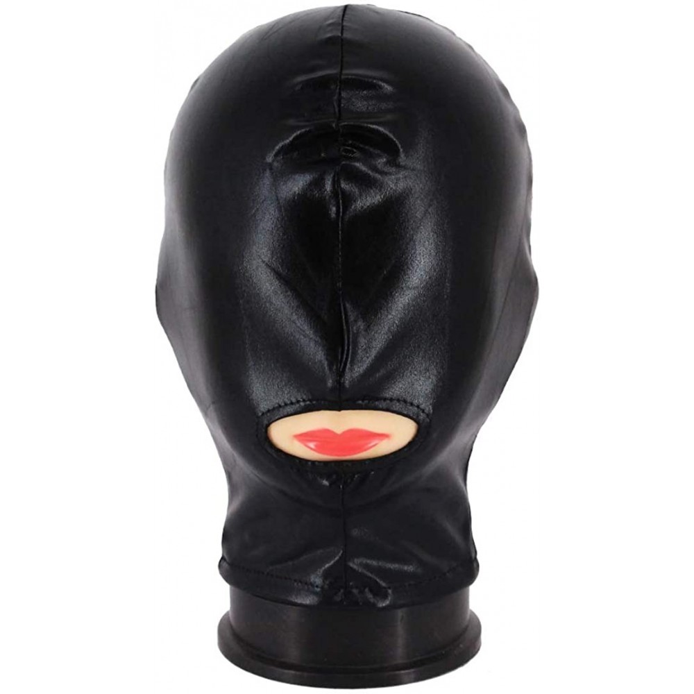 Balaclavas Metallic Cycling Face Neck Mask Hat Ultra Balaclava Hood - Black-cover Eyes - CC18X9UERZS $11.27