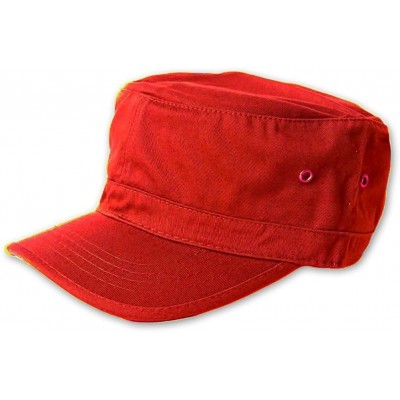 Baseball Caps Enzyme Washed Cotton Twill Cap - Red - CC12JGAPRDF $12.38