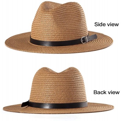 Fedoras Belt Fedora Hats for Women - Men Straw or Felt Hat Wide Brim Hat Women Sun Hat - CG18N0EXMGQ $10.81