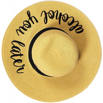 Sun Hats Beach Hats for Women - Embroidered Floppy Wide Brim Paper Straw Sun Hats for Women Summer Hat Foldable - CK18DNKTWTG...