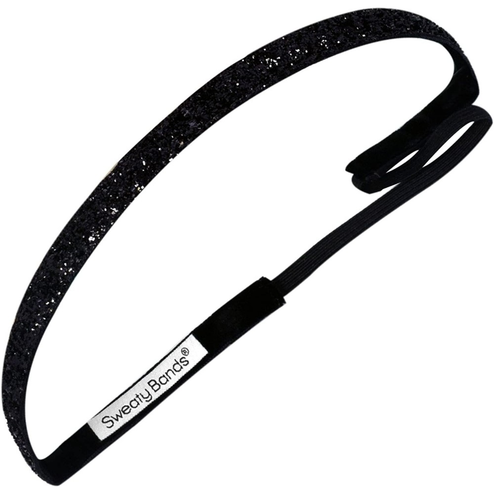 Headbands 01 Viva Diva 3/8-inch Velvet Lined Fitness and Fashion Headband Black - CF11F7FXSJZ $11.83