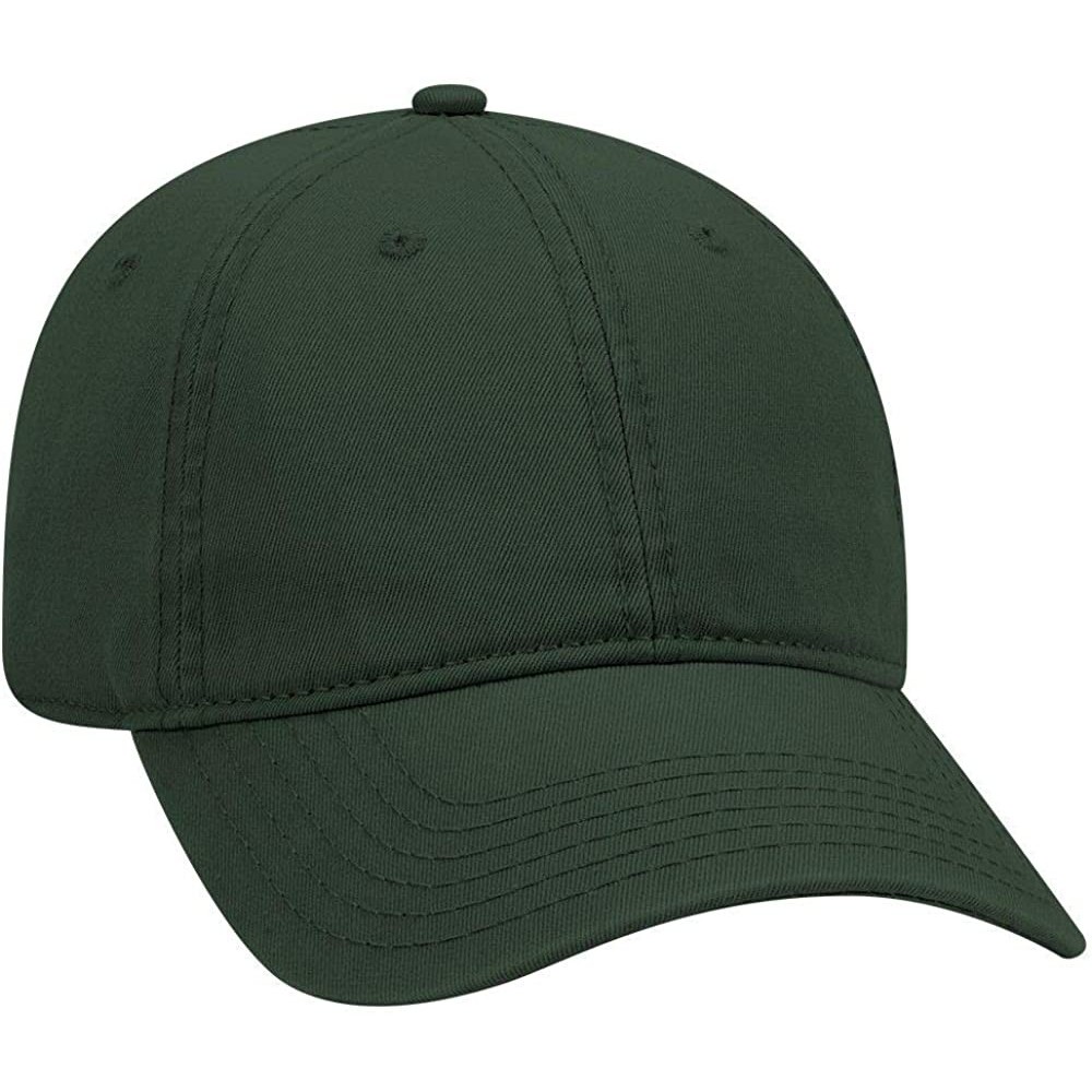 Sun Hats 6 Panel Low Profile Garment Washed Superior Cotton Twill - Dk. Green - C512IVB9E7V $11.44