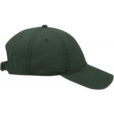 Sun Hats 6 Panel Low Profile Garment Washed Superior Cotton Twill - Dk. Green - C512IVB9E7V $11.44