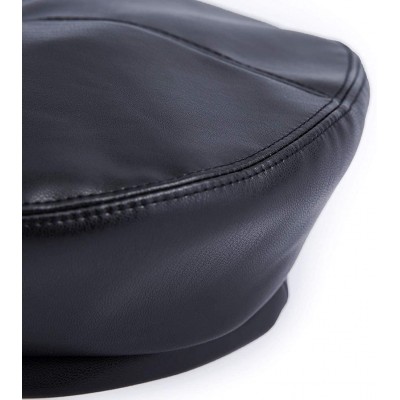 Berets Women's Wool Beret Hat Cap French Beret- Lightweight - Black Ring - CA18Y4E70IE $11.70