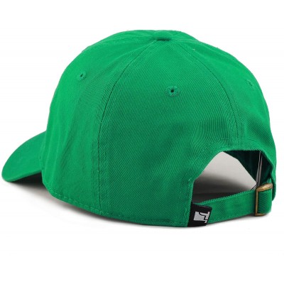 Baseball Caps Unisex Blank Washed Low Profile Cotton & Denim & Tie Dye Dad Hat Baseball Cap - Kelly Green - C012FT0VPDD $9.39