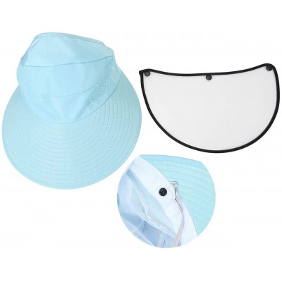 Sun Hats Sun Visor Hats Women Summer Outdoor UV Fishing Hat Baseball Cap Wide Brim Beach Hiking Sports Detachable - Blue - C9...